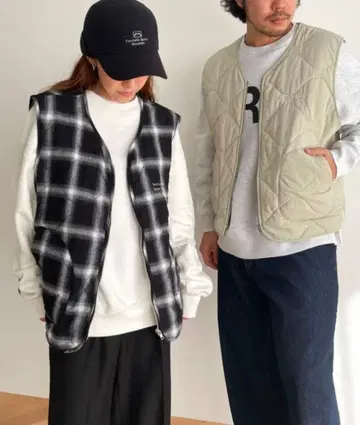 [ CANAL JEAN ] RED CHOP WORKS 자수 라이너 베스트