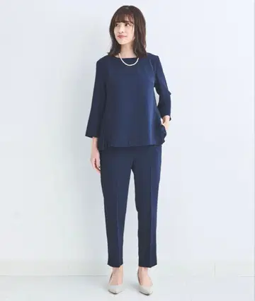 [ 손세탁 가능/세레모니 셋업 ] 플리츠 상의 센터 프레스 팬츠