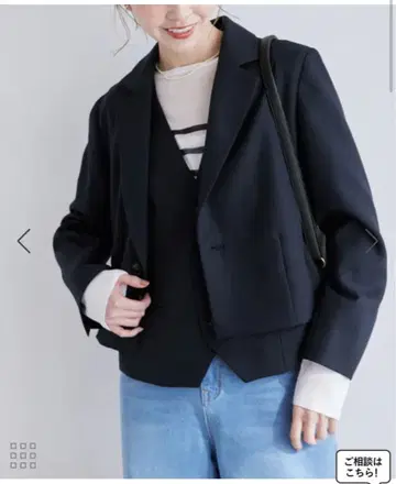 [ 미사용 새상품 ] ROPE PICNIC 테일러드 자켓 네이비 38