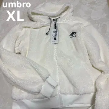 새상품 엄브로 복슬복슬 보아 아우터 풀 집업 후드티 여성용 XL 화이트