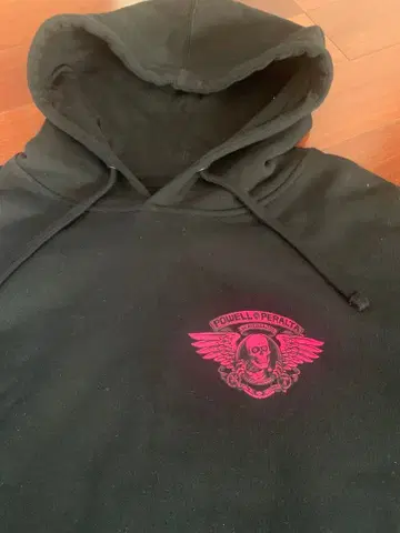 POWELL PERALTA 스컬 후드티 블랙