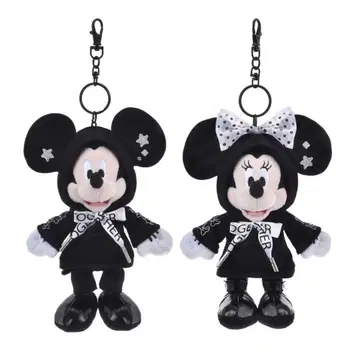 미키 미니 봉제 인형 키링 키체인 Black style