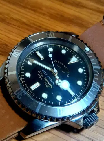 VAGUE WATCH CO GRY FAD 100m 벤츠 바늘 자동 시계