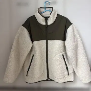 BEAMS HEART 플리스 자켓 M 화이트 올리브