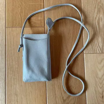 nouer 가죽 스마트폰 숄더백 그레이지