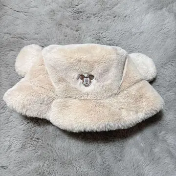 디즈니 퍼 버킷햇 보아 베이지