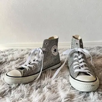 컨버스 실버 하이컷 스니커즈 22.5cm