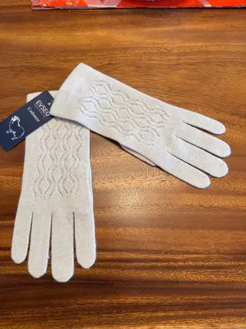 캐시미어 100% 장갑 몽골산 화이트 계열