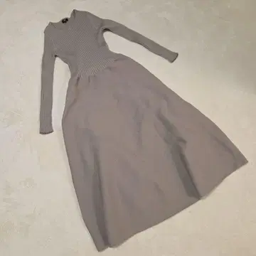 PLST 베이지 니트 원피스 S