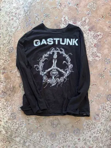 gastunk 블랙 롱 슬리브 T셔츠 L