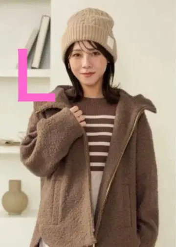 yumi 브라운 보아 자켓 L 사이즈