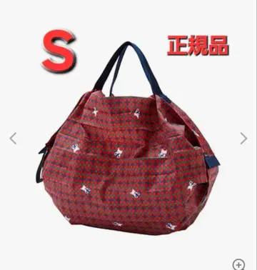 파밀리아 familiar 슈파트 S 사이즈 에코백 빨간색 체크 새상품