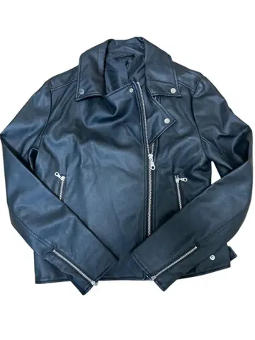 [ 새상품급 ] 인조 가죽 라이더 자켓 블랙