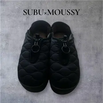 SUBU x MOUSSY 블랙 슬립온 통굽 S 사이즈