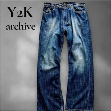 Y2K archive AKADEMIKS 와이드 데님 와이드 스트레이트