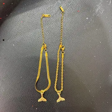 고래 꼬리 디자인 팔찌 2개 세트