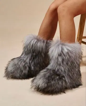 SHEIN 퍼 부츠 y2k 25cm