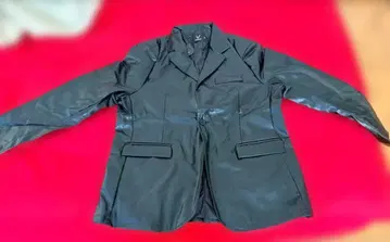 AOWOFS 블랙 가죽 자켓 2XL