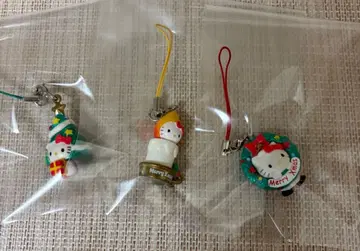 헬로키티 편의점 한정판 크리스마스 스트랩  레어 2007년