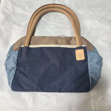 러셋 russet 큐브 데님 토트백