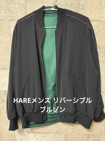 HARE 남성용 플로럴 자수 봄버 자켓 리버서블