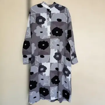 타카시마치지 SOU SOU 꽃무늬 셔츠 원피스