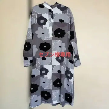 타카시마치지 SOU SOU 꽃무늬 셔츠 원피스