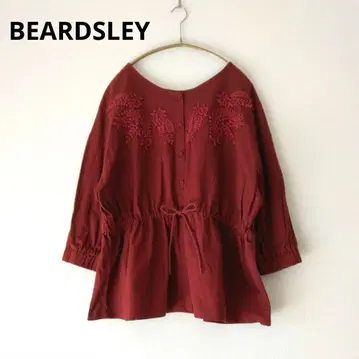 BEARDSLEY 비어즐리 전후 2way 자수 블라우스 드로스트 루즈핏