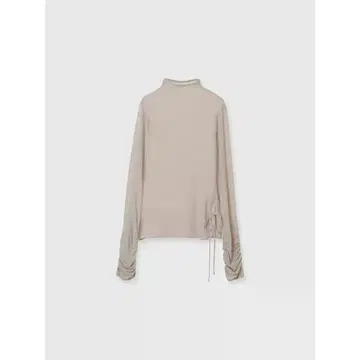 캐시미어 혼방 시어 슬리브 개더 상의