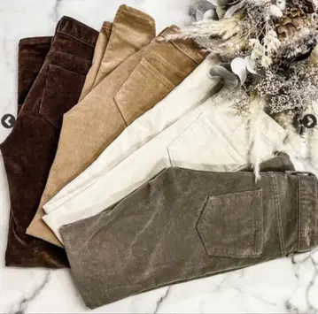 GlamLips 코듀로이 스키니 팬츠 그린