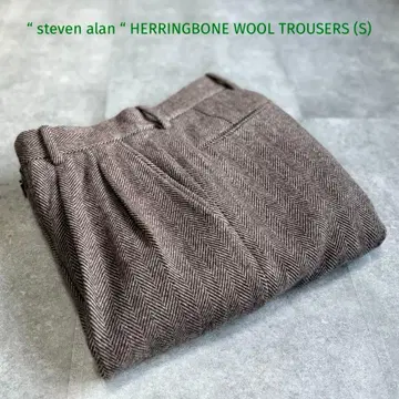 [ 새상품급 ] 스티븐 앨런 헤링본 울 트라우저 슬랙스 S