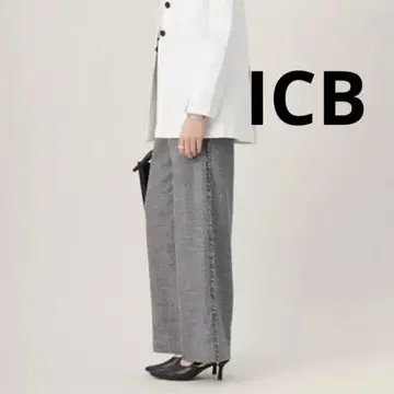 ICB 라이트 슬라브 트위드 와이드 팬츠