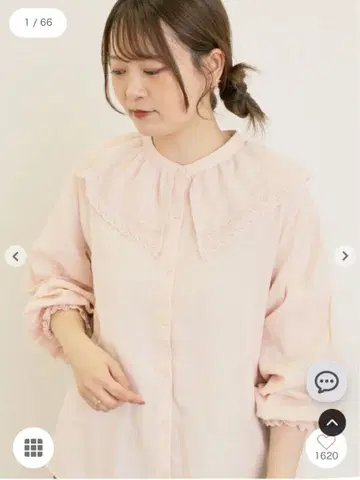 사만사 모스모스 레이스 옷깃 블라우스 핑크 걸리시 sm2 귀여운 내추럴