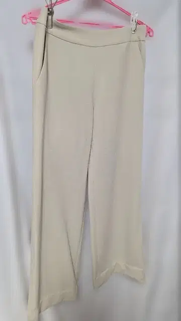 Sybilla 베이지 와이드 팬츠 사이드 포켓 포함