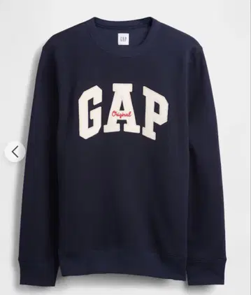 새상품 GAP 로고 맨투맨 네이비 M