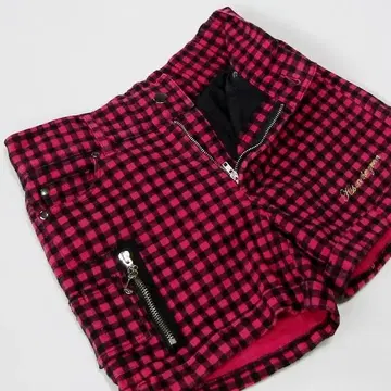 키스 온 더 그린 여성용 골프 체크 무늬 숏팬츠 사이즈 1