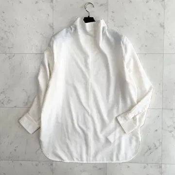 새상품 23구 블라우스 하이넥 긴팔 모달 면 아이보리 빅 사이즈 48