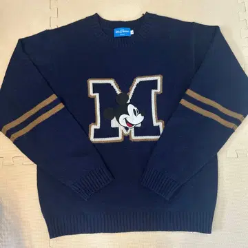 도쿄 디즈니 리조트 미키 니트 M 사이즈 공식 네이비