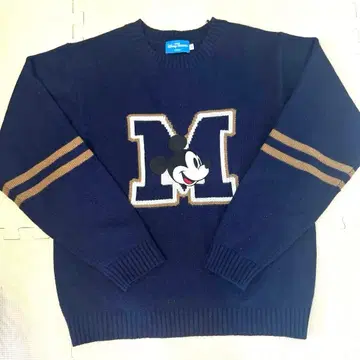 새상품급 디즈니 미키 니트 M 사이즈 공식 네이비 Disney