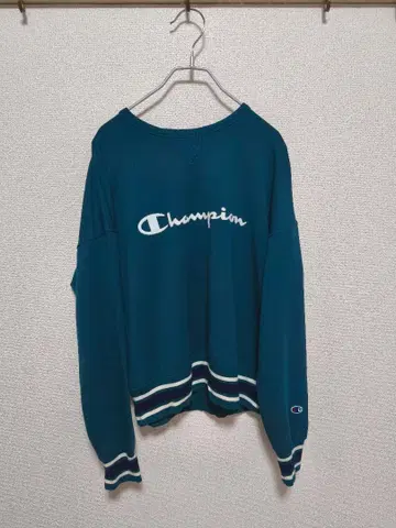 Champion 다크 틸 L 롱T셔츠