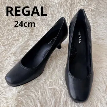 [컨디션 최상] 리갈 블랙 가죽 펌프스 24cm 일본제 관혼상제 비즈니스