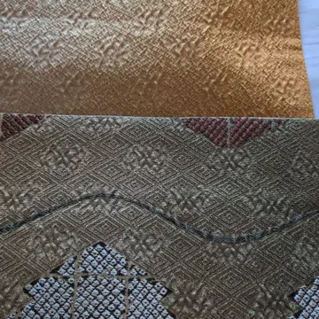 골드 컬러 기하학 패턴 후쿠로 오비