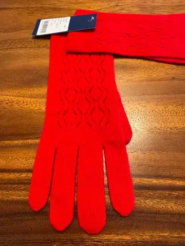 캐시미어 100% 장갑 브라이트 레드 몽골