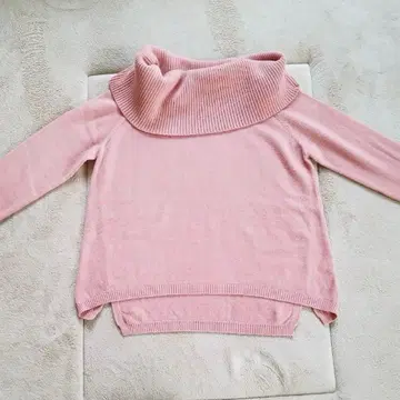 ANAYI 핑크 터틀넥 오프숄더 스웨터 M