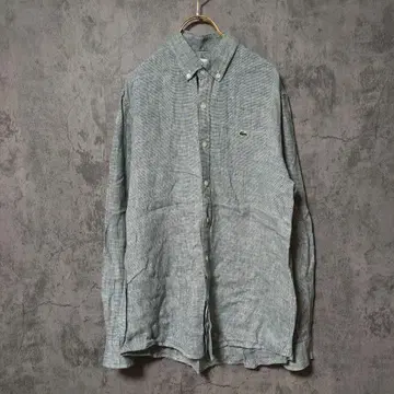 [ 새상품급 ] (L) LACOSTE 라코스테 긴팔 체크 셔츠 상의