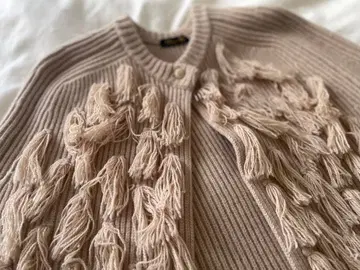 드로어 프린지 망토 코트