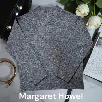 Margaret Howell 그레이 하이넥 니트 울 니트