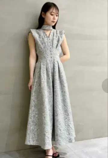 [ snidel ] 오버숄더 자카드 원피스