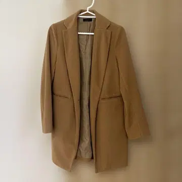 롱 코트 베이지 싱글 브레스 방한복 여성용