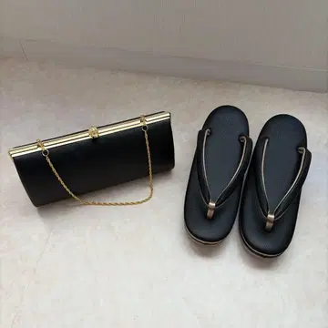 [ 새상품급 ] 성인식 후리소데용 조리와 클러치백 세트